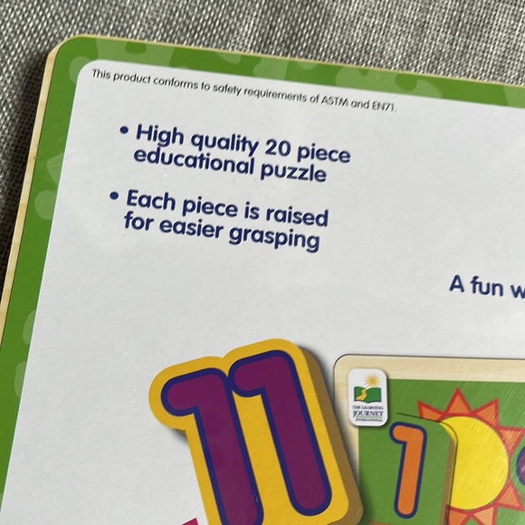 Chunky puzzle 123 educational math helper homeschool tutor learning toy - Picture 4 of 9